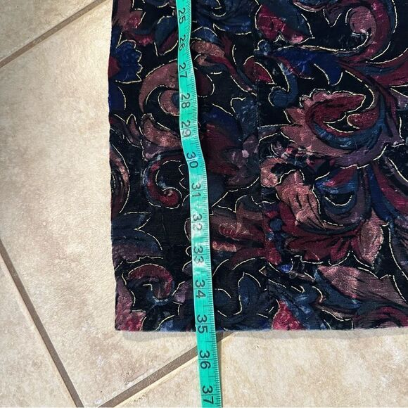 VNTG BURNOUT VELVET SCALLOP TRIM FITTED COTTAGECORE MINI DRESS BY STEPPIN’ OUT 9 - Picture 5 of 12